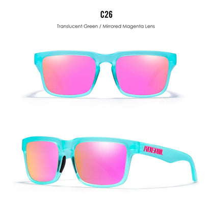KDEAM Classic Square Sunglasses Men Women Category 3 Polarized Sun Glasses Unique Frame Surface Eyewear With Case Box KD332