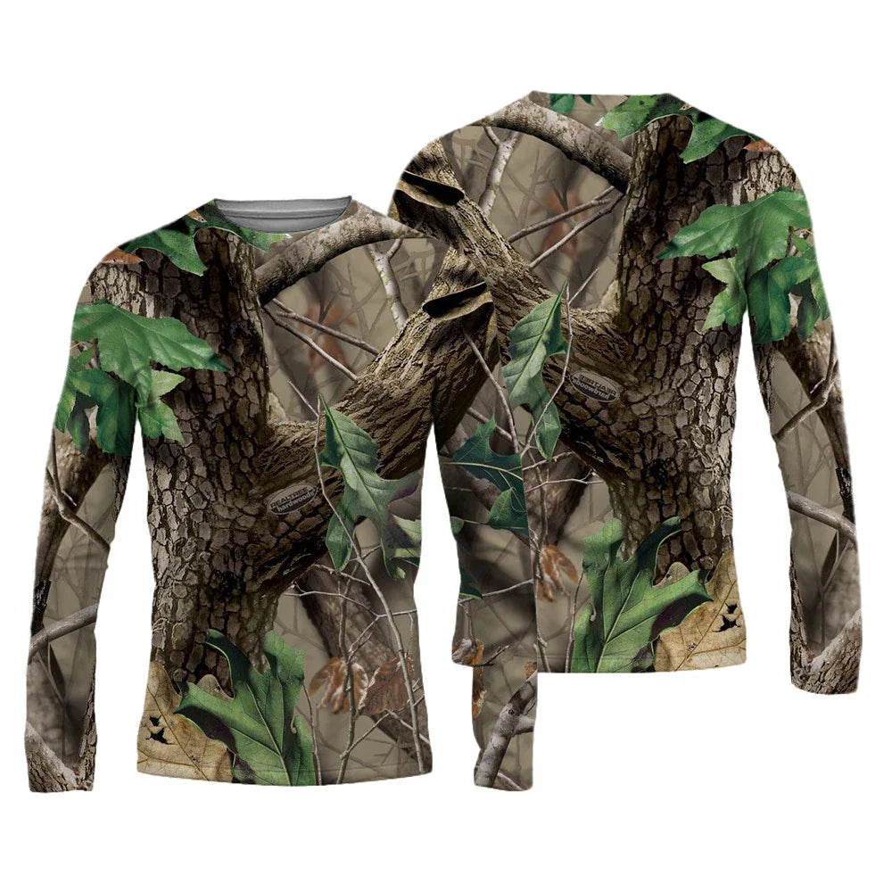 Men's 3D Graphic Long Sleeve T-Shirt – Vintage Print Crew Neck Autumn Streetwear Tee