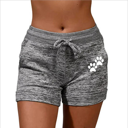 Women's Printed Stretch Beach Shorts – Low Waist Fitness & Casual Summer Shorts