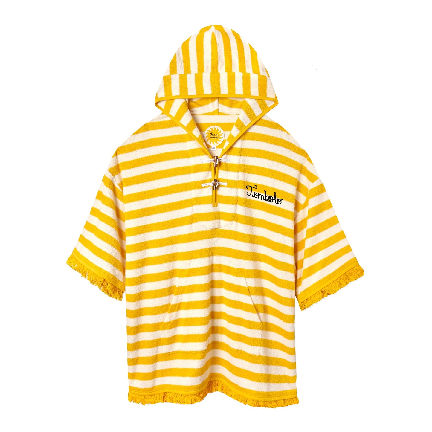 Customizable 'Saffron Stripe' Beach Towel Top