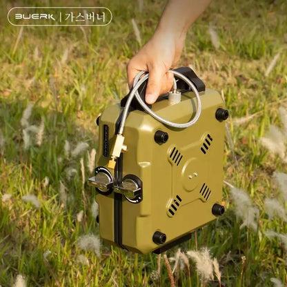 BUERK Camping Stove Double Burner Portable High Firepower Folding Camp Gas Burner Outdoor Bbq Cooking Set Picnic Gas Stove New