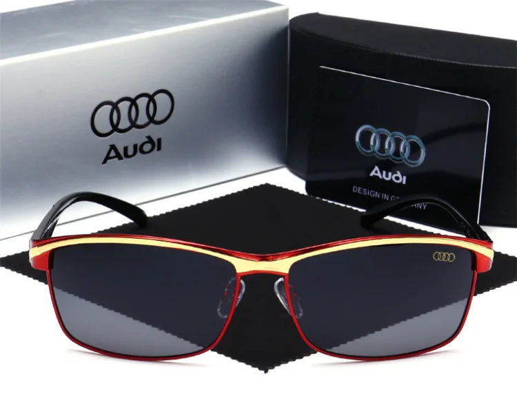 Audi UV400 Polarized Rectangle Sunglasses Glasses for Men Women Driving Motorcycle Outdoor Cycling Glasses AntiGlare Lens 551