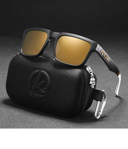 KDEAM Classic Square Sunglasses Men Women Category 3 Polarized Sun Glasses Unique Frame Surface Eyewear With Case Box KD332