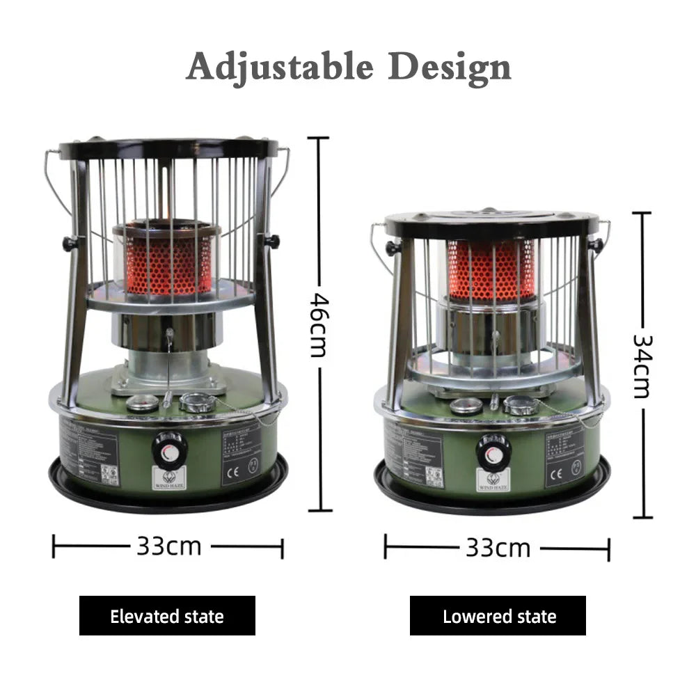 Liftable Kerosene Camping Stove – Windproof Portable Heating Stove for Outdoor & Home Use