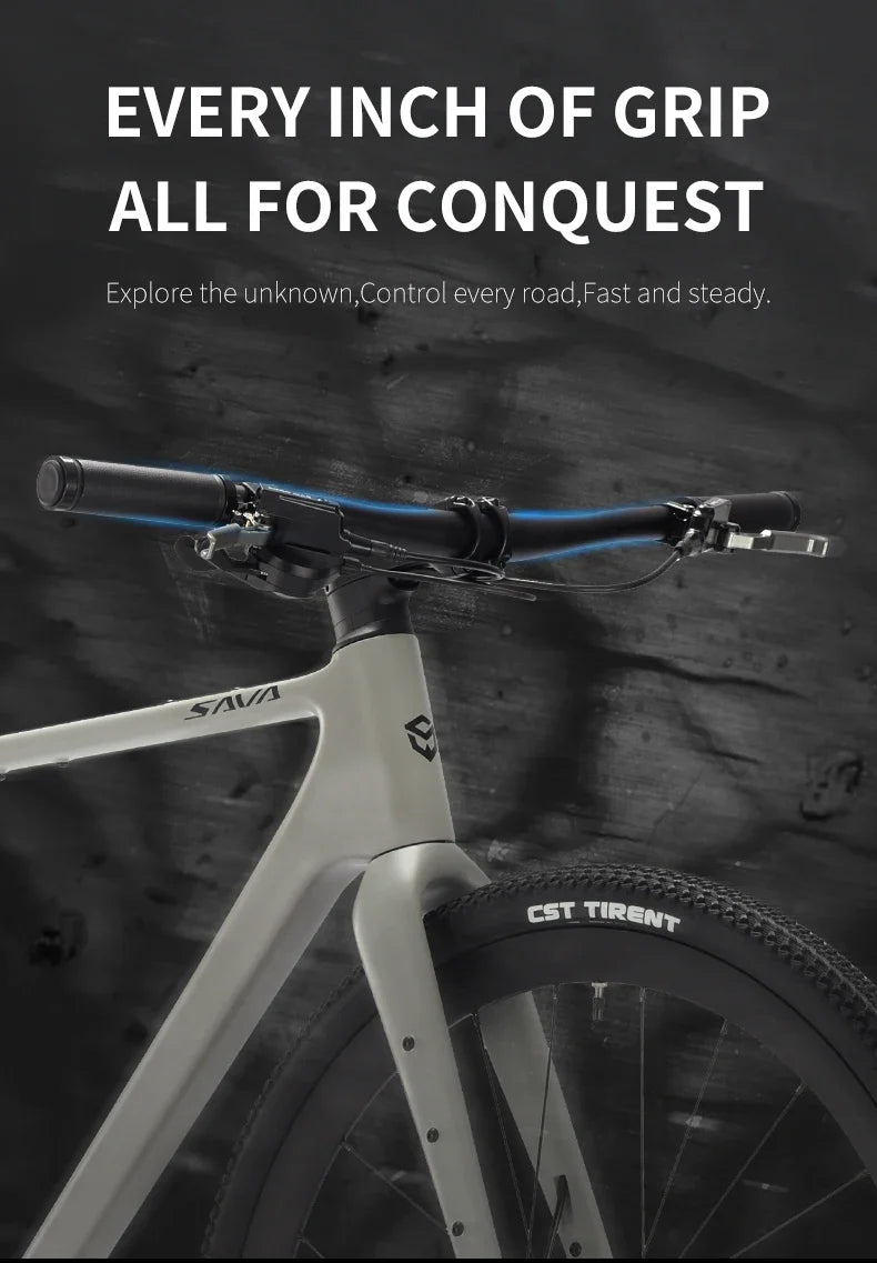 SAVA SF6 Carbon Fiber Gravel Road Bike All Terrain Suitable Off-Road Flat Handlebar Road Bicycle Oil Disc Bicycle Race Bike