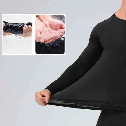 Men's Compression Long Sleeve Shirt – Quick-Dry Gym & Running Base Layer