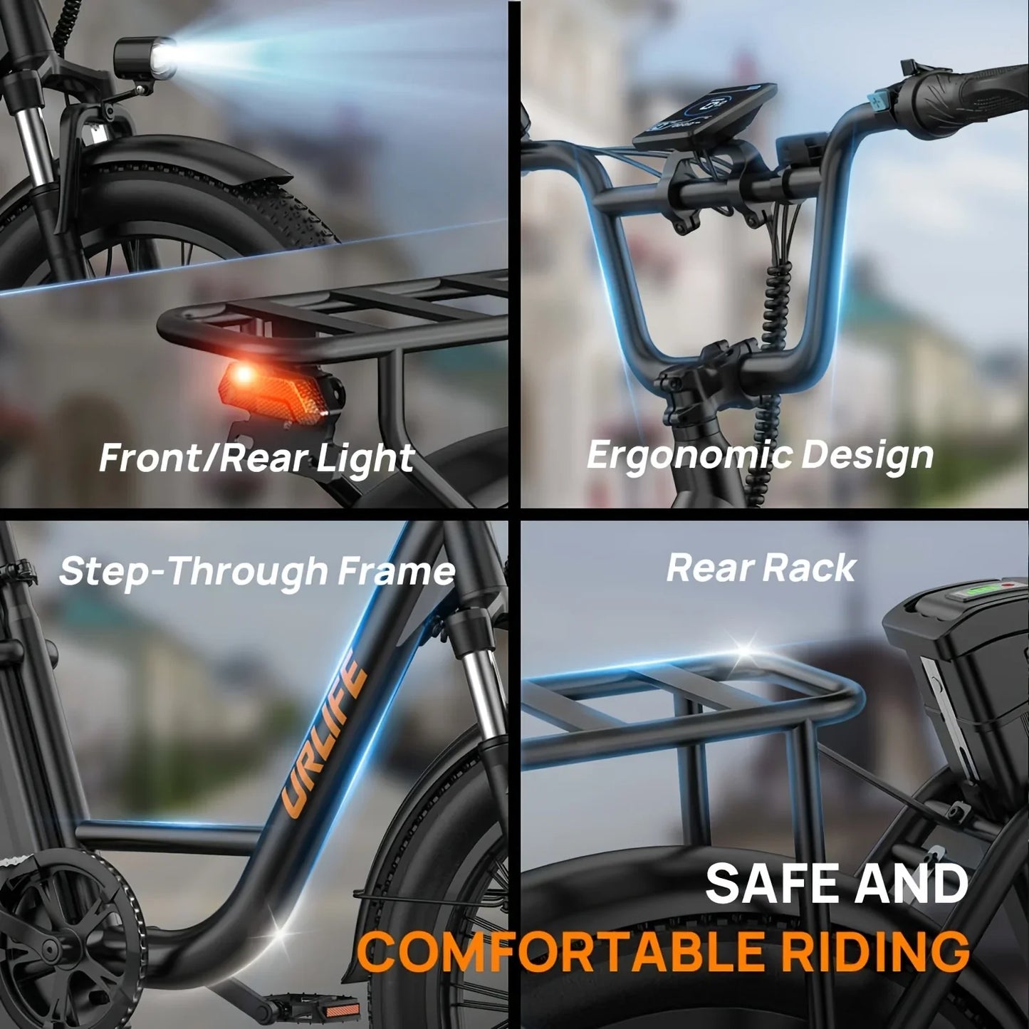 1000W Electric Bike – 48V 13Ah Removable Battery, 20″×3" Fat Tire, 7-Speed, Dual Disc Brakes