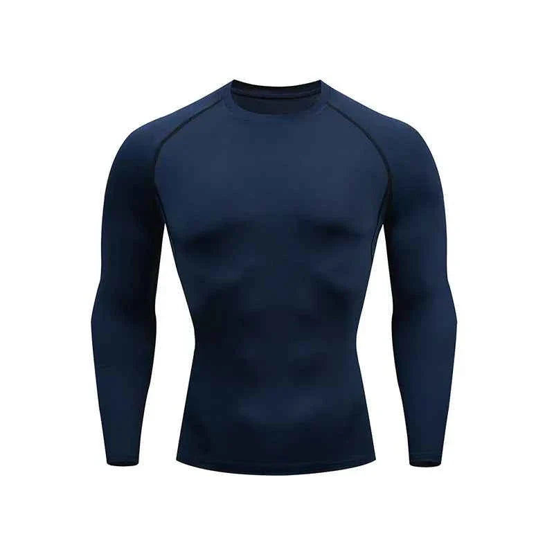 Men's Compression Long Sleeve Shirt – Quick-Dry Gym & Running Base Layer