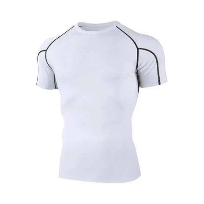 2025 Compressed T-shirt Men's sportswear Running T-shirt Elastic Quick-drying Exercise T-shirt for men exercising in the gym