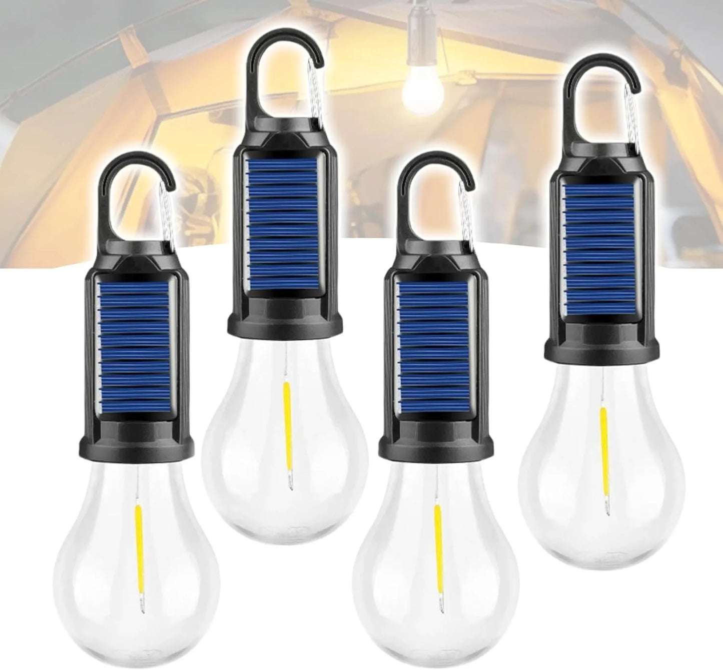Solar Camping Light – USB-C Rechargeable, 3 Modes, Waterproof Portable Light for Hiking & Emergencies