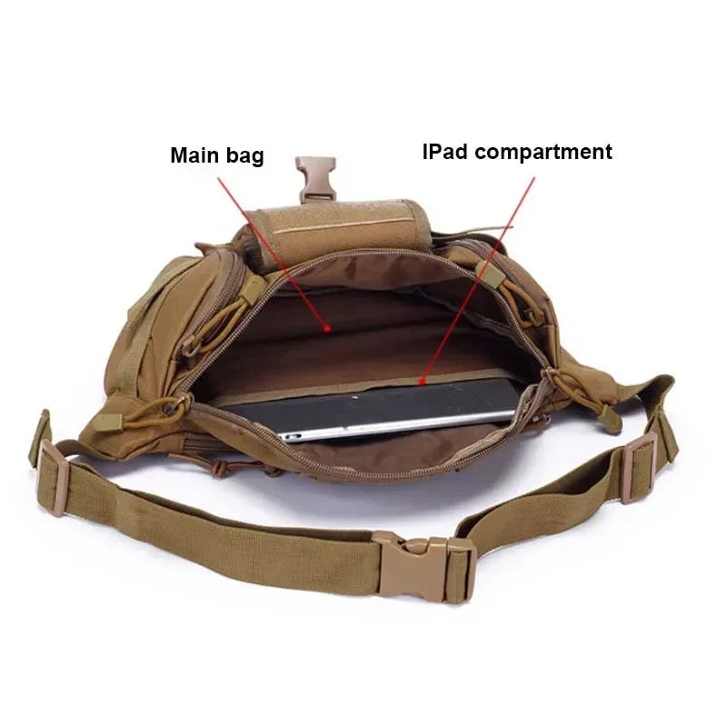 Men's Tactical Fanny Pack Nylon Waist Bag - Outdoor Sports Cycling Travel Hiking Camping Hip Pack Small Utility Belt Bag