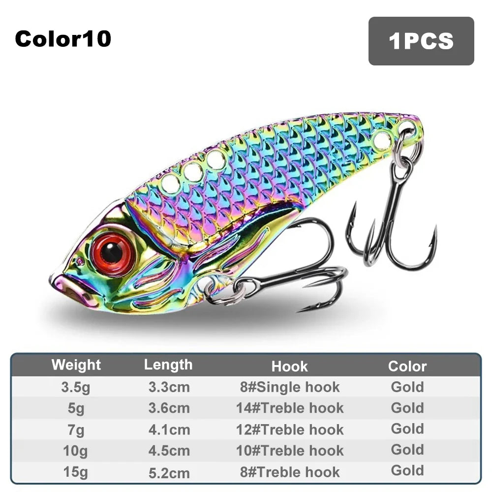 VIB Rattlesnake Iron Jig Fishing Lure – Long-Cast Hard Lure, 3.5g to 15g