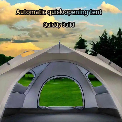 4-Person Automatic Pop-Up Camping Tent – 4-Season, Fiberglass Poles, 1500-2000mm Waterproof