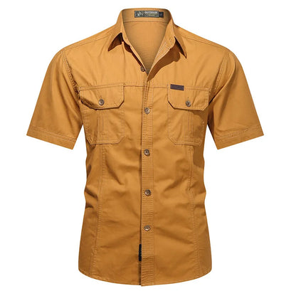 Men's Short Sleeve Tactical Hunting Shirt – Quick-Dry Combat Fishing & Hiking Shirt