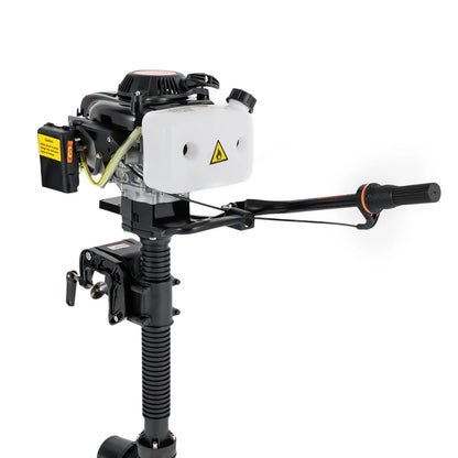 4HP 55cc 4-Stroke Outboard Motor, 2900W Boat Engine with Jet Pump, 360° Tilt for Inflatable Fishing Boats, Manual Start