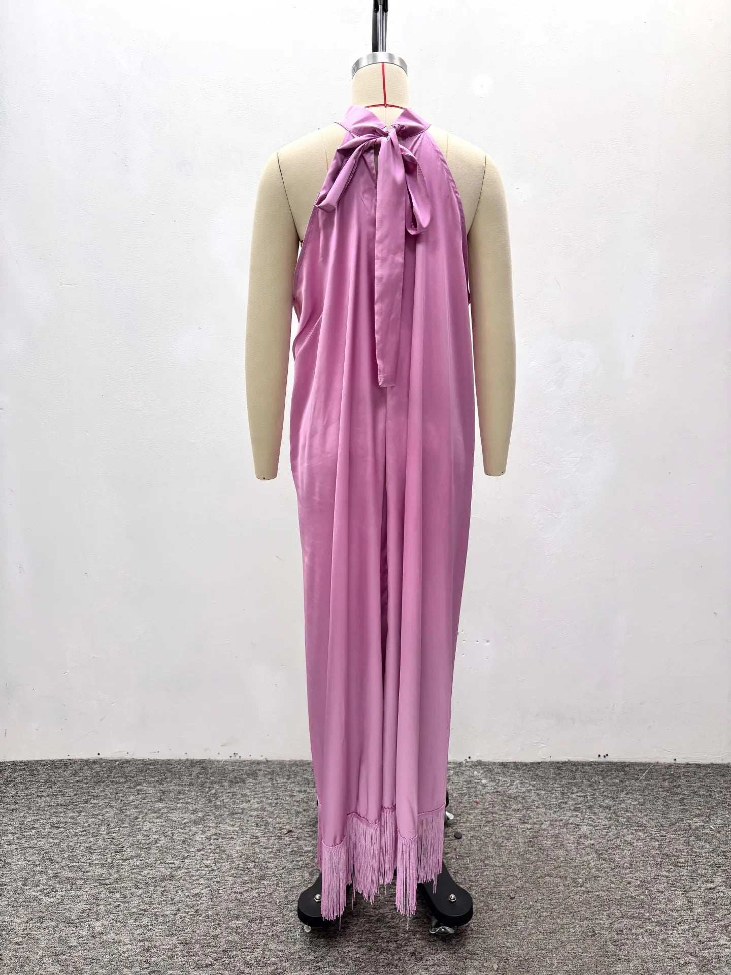 Long Dress Women Dresses Sexy Vestidos Y2k Streetwear Sleeveless Halter Irregular Tassel Elegant Splice Party Night Work 2026
