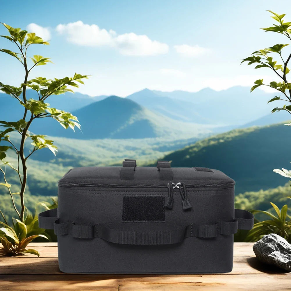 Camping Storage Bag Utility Tote Bag Multi-Function Camping Cookware Organizer Multi-pockets Trunk Organizer for Hiking Climbing