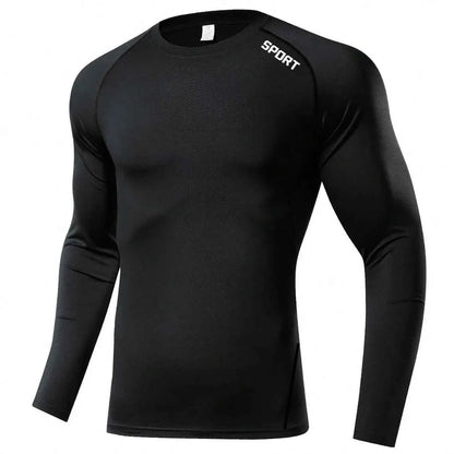 Men's Compression Long Sleeve Shirt – Quick-Dry Gym & Running Base Layer