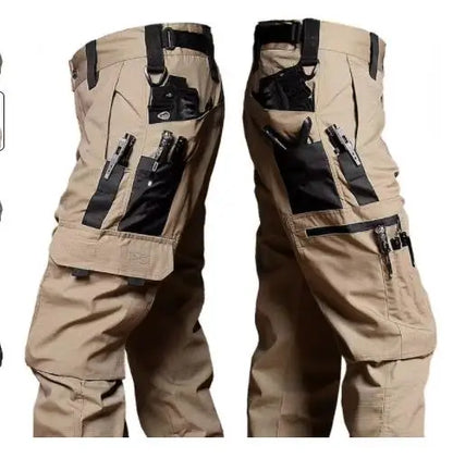 Men's Multi-Pocket Cargo Trousers – Wear-Resistant Tactical Work Pants for Outdoor Use