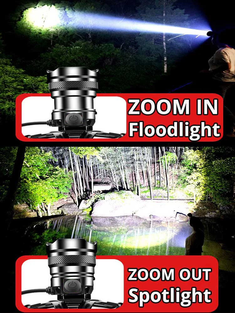 300000000LM Upgrade 4*White laser Headlamp Fishing Headlight 18650 Battery Flashlight USB Rechargeable Head Lights Torch Lantern