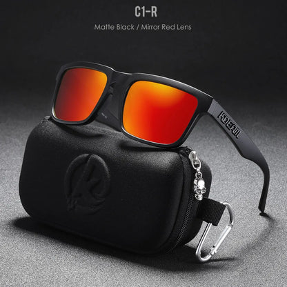 KDEAM Classic Square Sunglasses Men Women Category 3 Polarized Sun Glasses Unique Frame Surface Eyewear With Case Box KD332