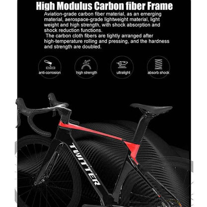 Cheap Mechanical Shifting Carbon Road Disc Bike 700*28C RS-24S Hydraulic Brake Racing Bicycle With Carbon 3K Handlebar For Sale