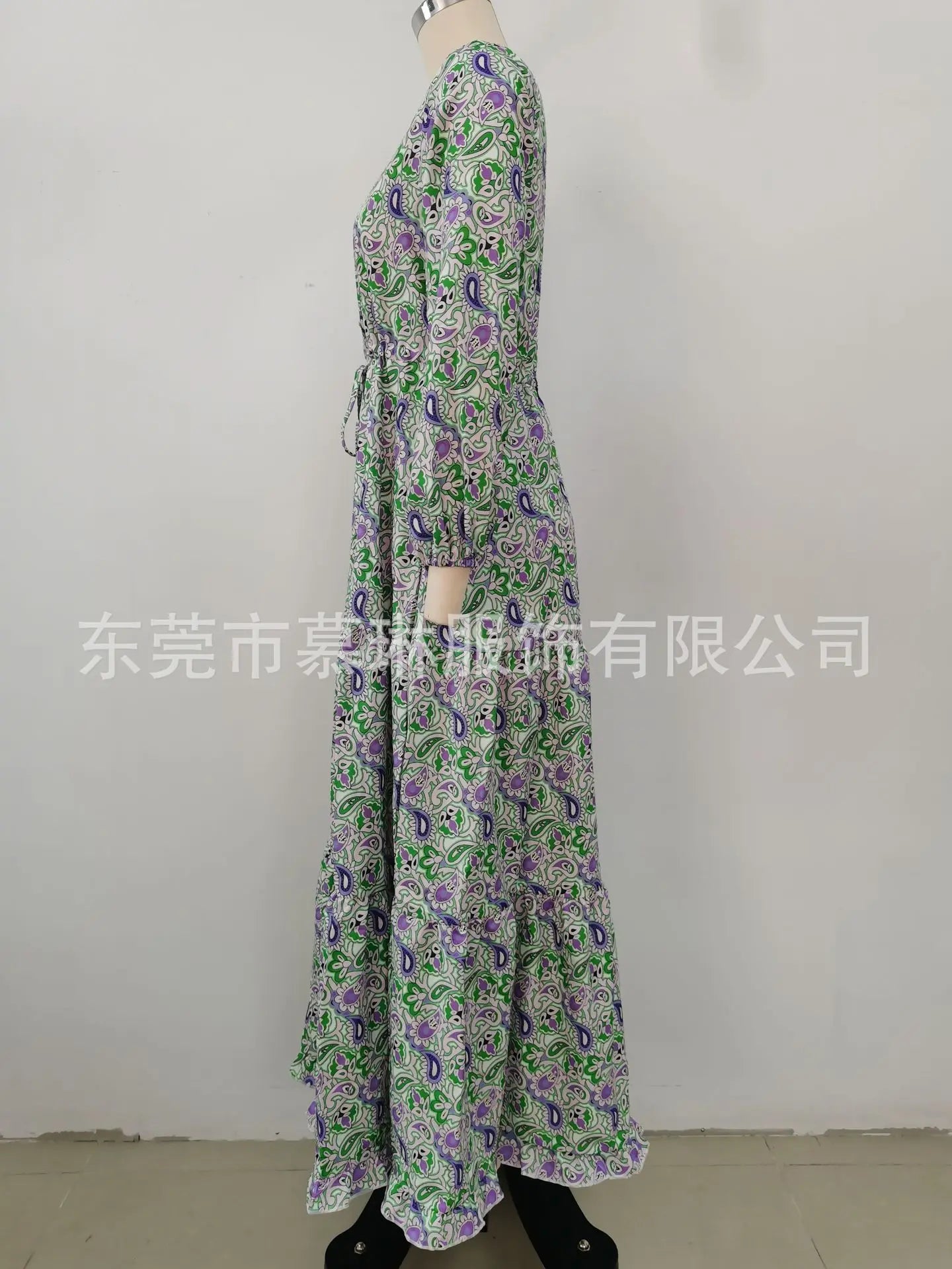 Elegant Women's Flower Long Dresses 2024 Spring New Bohemian Printed  Dress Abıye Kadın Abiye  Платье Robe Ete Femme Vestidos