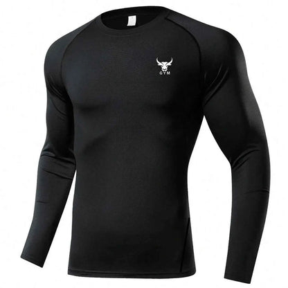 Men's Compression Long Sleeve Shirt – Quick-Dry Gym & Running Base Layer
