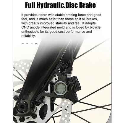 Cheap Mechanical Shifting Carbon Road Disc Bike 700*28C RS-24S Hydraulic Brake Racing Bicycle With Carbon 3K Handlebar For Sale