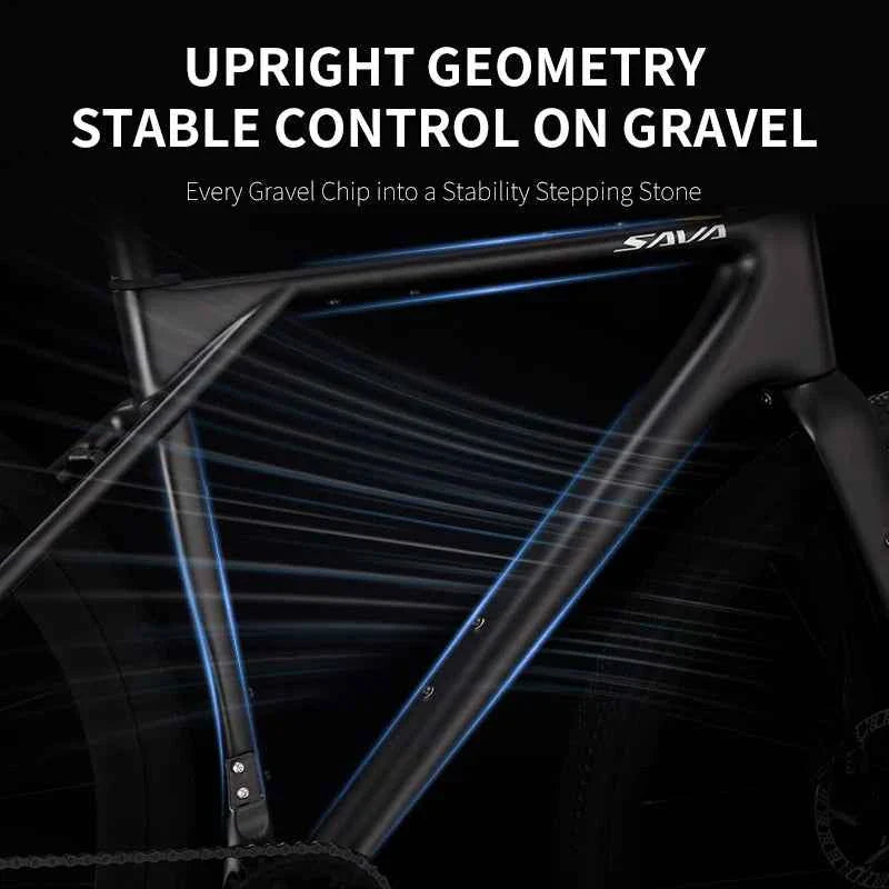 SAVA SF6 Carbon Fiber Gravel Road Bike All Terrain Suitable Off-Road Flat Handlebar Road Bicycle Oil Disc Bicycle Race Bike