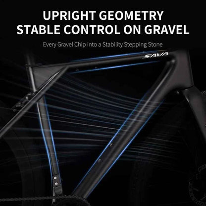 SAVA SF6 Carbon Fiber Gravel Road Bike All Terrain Suitable Off-Road Flat Handlebar Road Bicycle Oil Disc Bicycle Race Bike