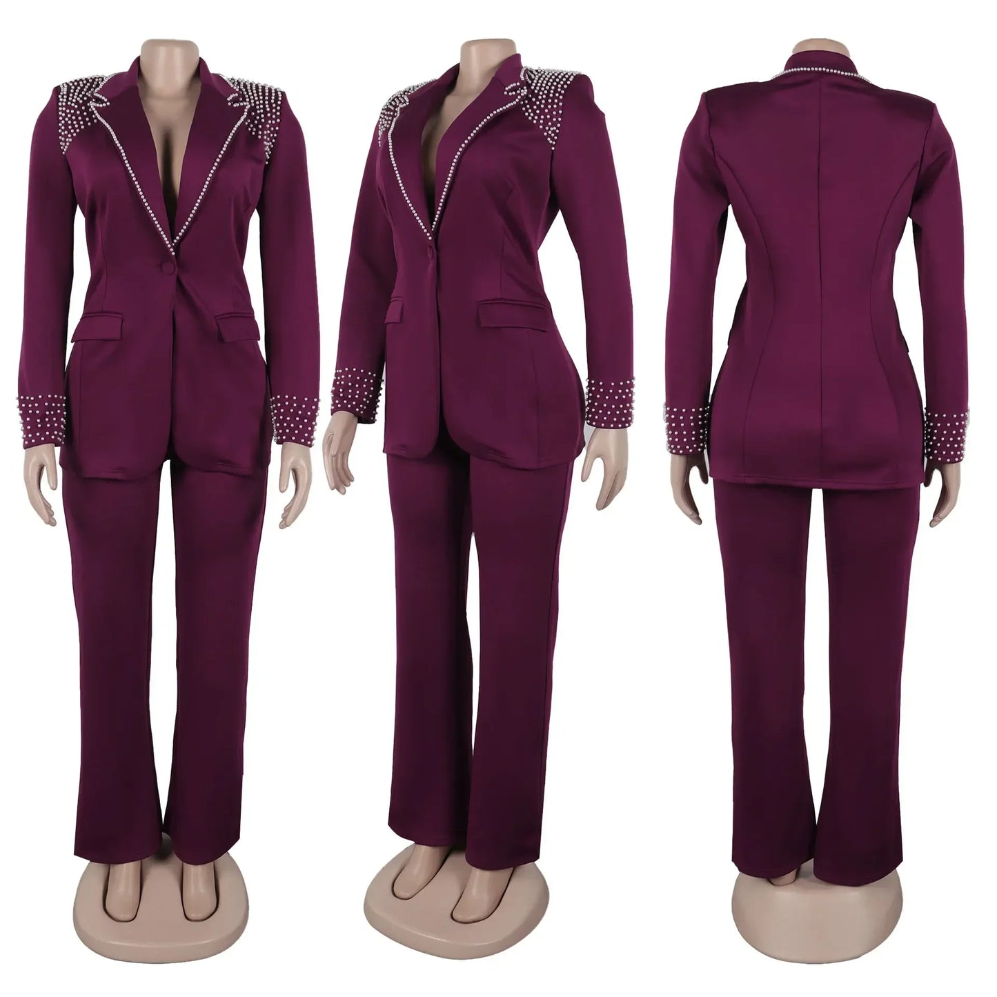 Customized 2 Piece Women Sets Plus Size Dashiki African New Arrival Matching Two Pieces Sets Blazer Coat Top Pants Suits Outfits
