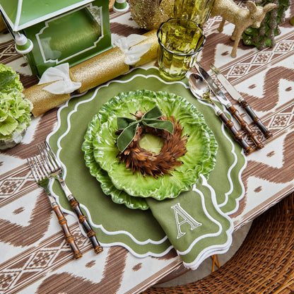 Serena Green Cabbage Dinner & Starter Plates (Set of 8)