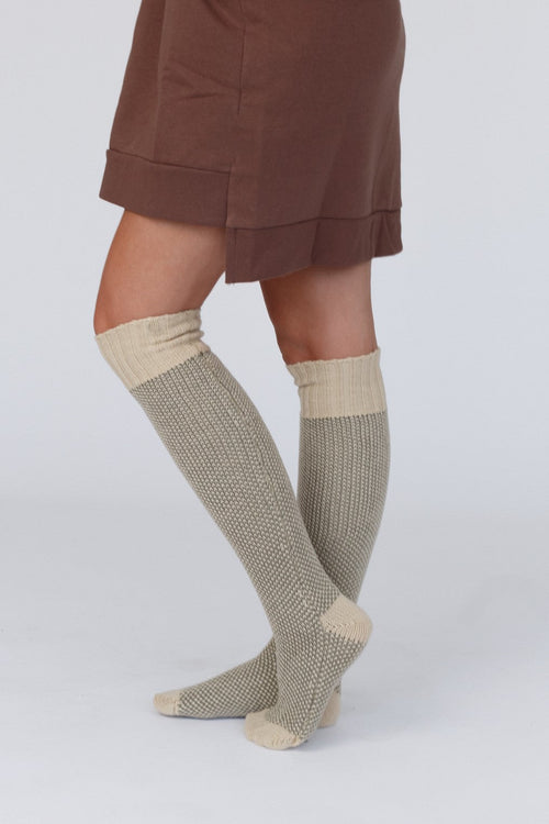 Cozy Cabin Lounge Socks - Oatmeal - Pre Order