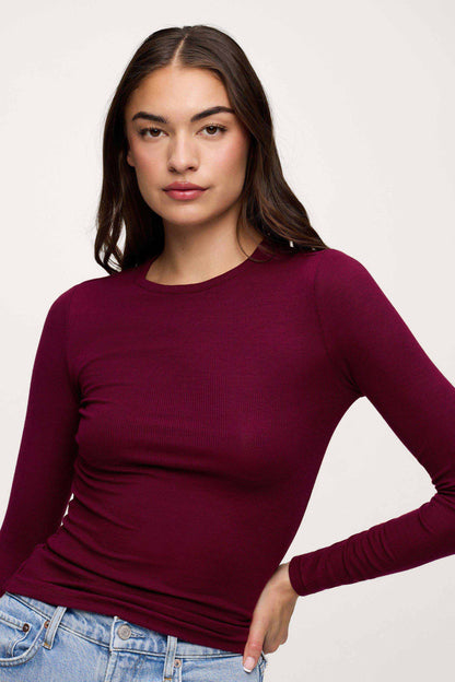 Slinky Rib Long Sleeve Shirt