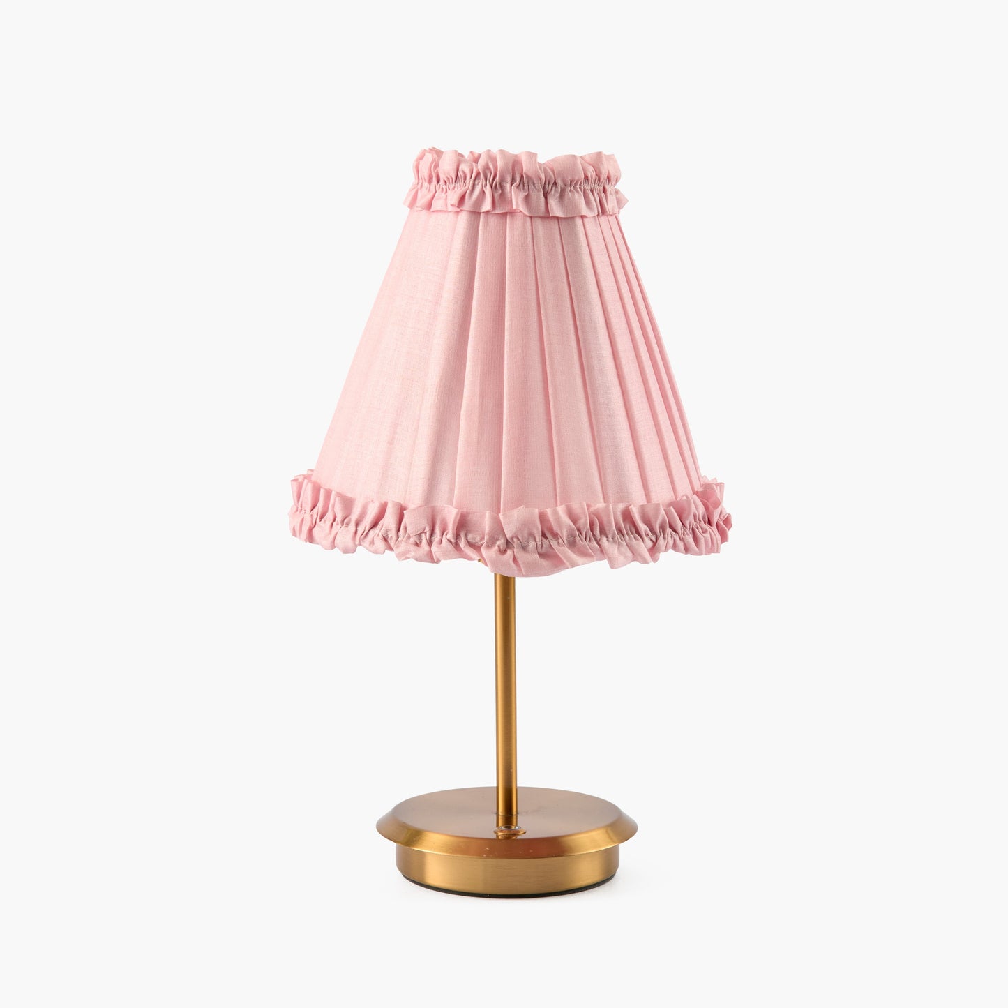 Pale Pink Frilled Silk Lampshade (18cm)