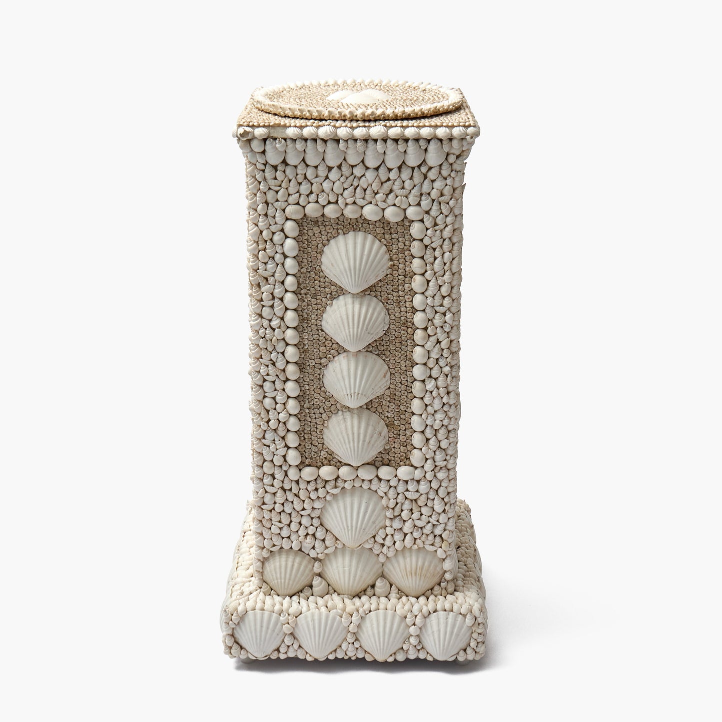Large Mixed Shell Urn & Pedestal