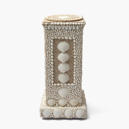 Large Mixed Shell Urn & Pedestal