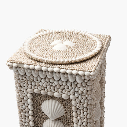 Large Mixed Shell Urn & Pedestal