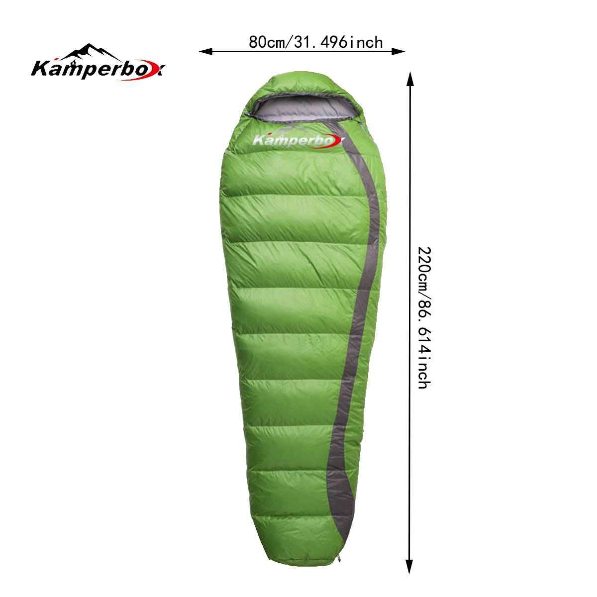 Ultra-Light Duck Down Mummy Sleeping Bag – 4-Season, Rated to 25°F