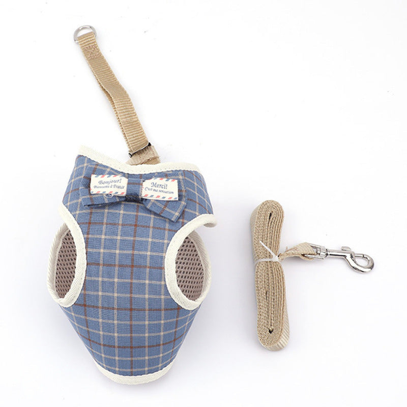 Adjustable Dog Chest Strap Wholesale Korean Fashion Breathable Mesh Pet Vest Type Leash