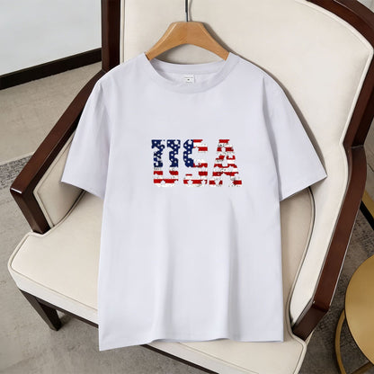 Unisex Letter-Print Loose Fit Short-Sleeve T-Shirt