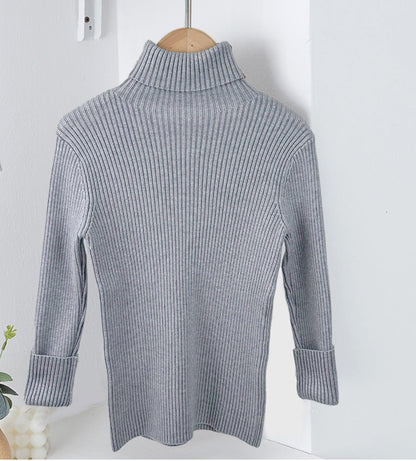 AutumnWinter Girls' Turtleneck Knitted Sweater