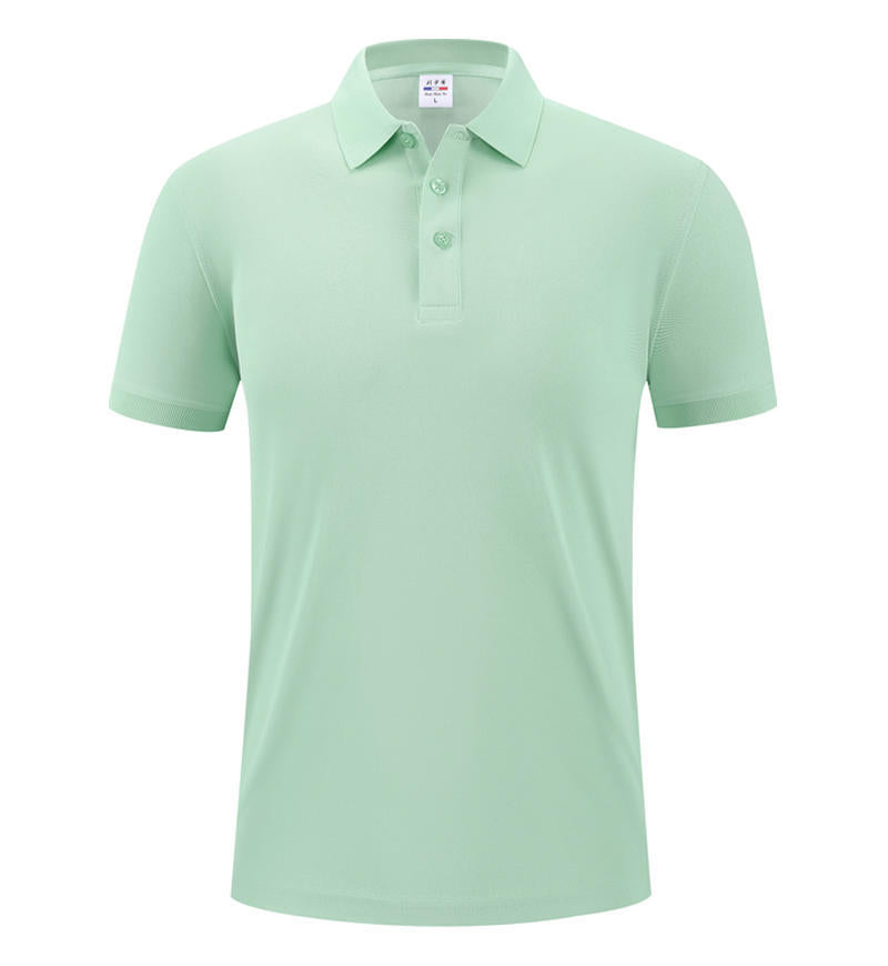 Unisex Solid Color Short-Sleeve Polo Shirt