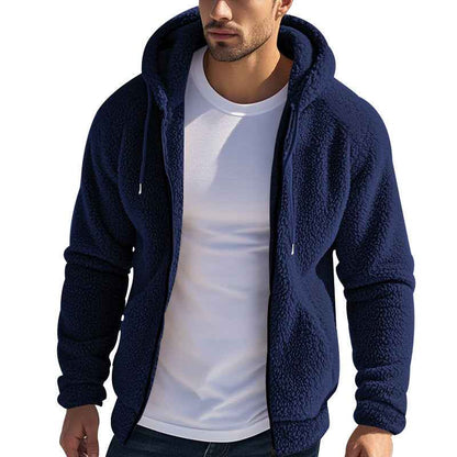 Men's Double-Sided Fleece Zip Jacket – Thickened, Loose Fit, 4 Colors, S–XXXL