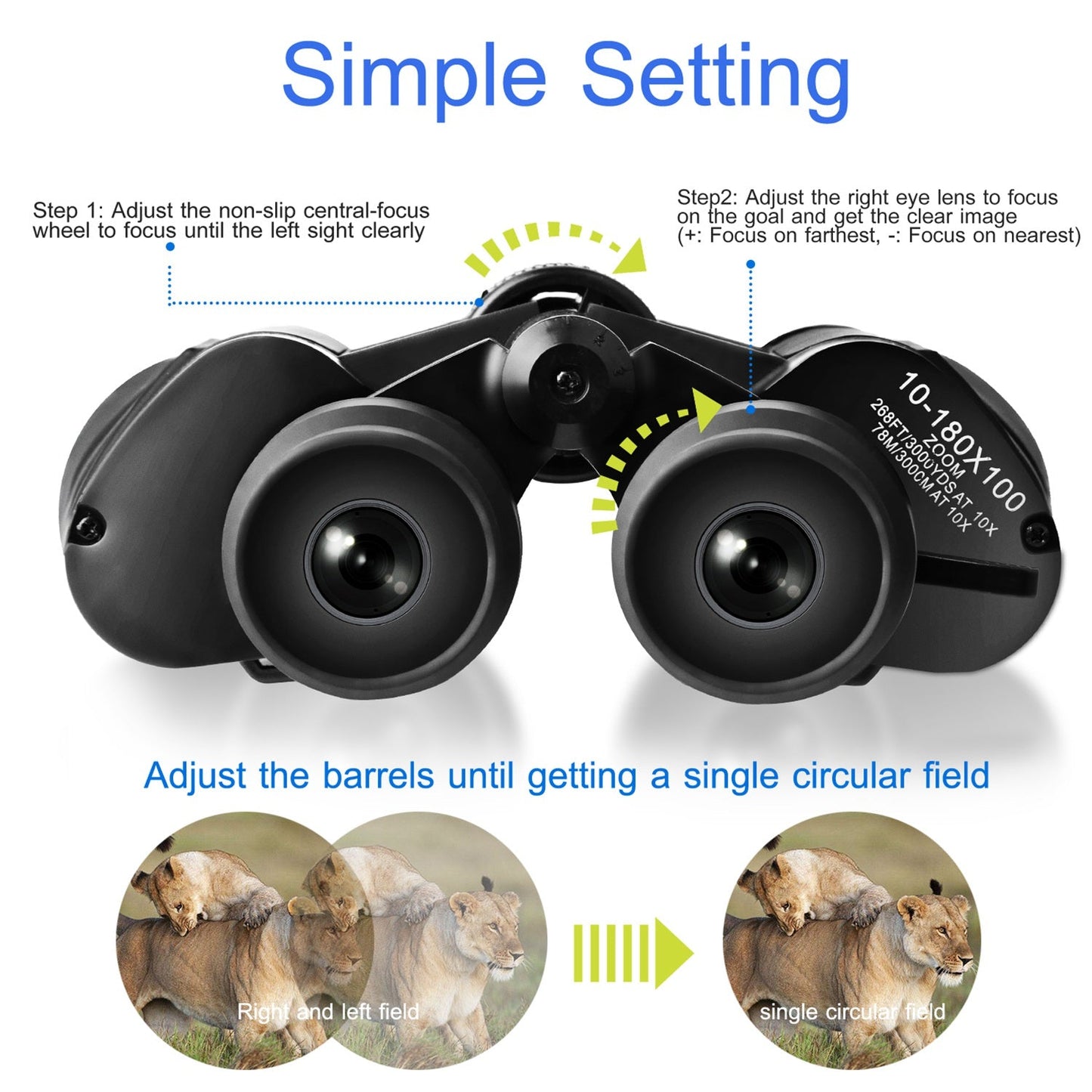 8-24x50 Zoom Binoculars – BAK-4 Prism, FMC Aspherical Lenses, Low-Light & Tripod Ready