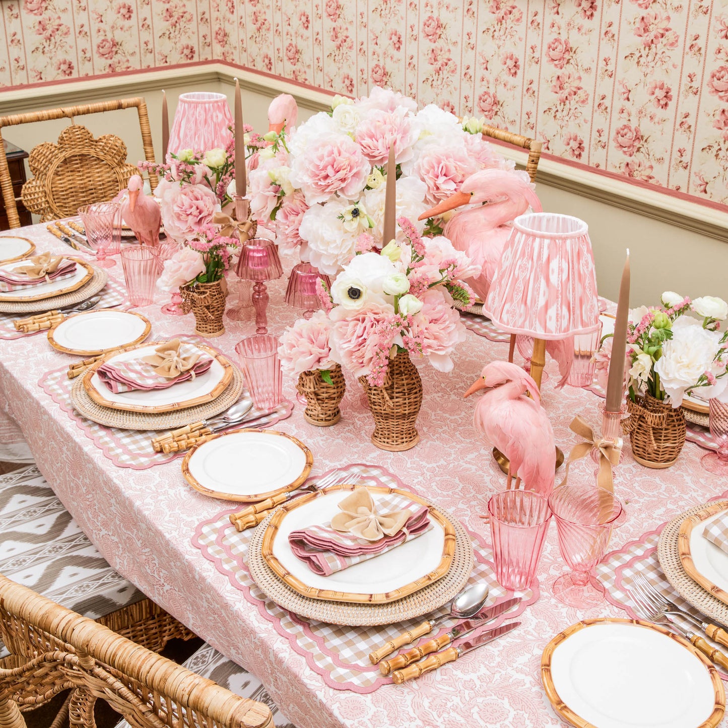 Rattan Bow Vases (Set of 3)