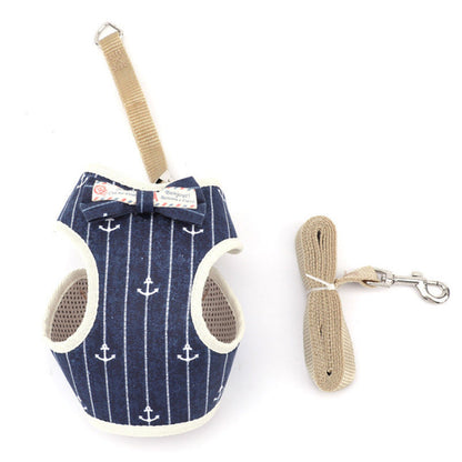 Adjustable Dog Chest Strap Wholesale Korean Fashion Breathable Mesh Pet Vest Type Leash