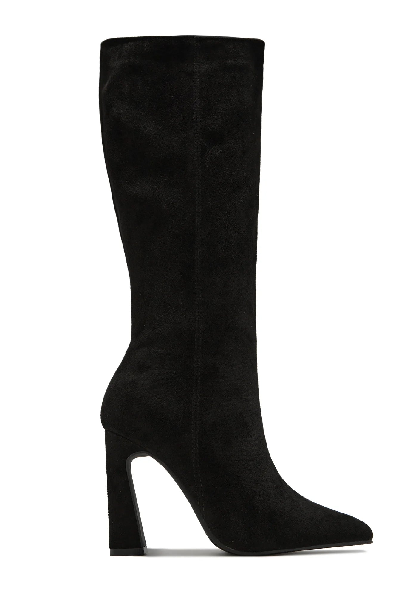 Stella Knee High Heel Boots - Black