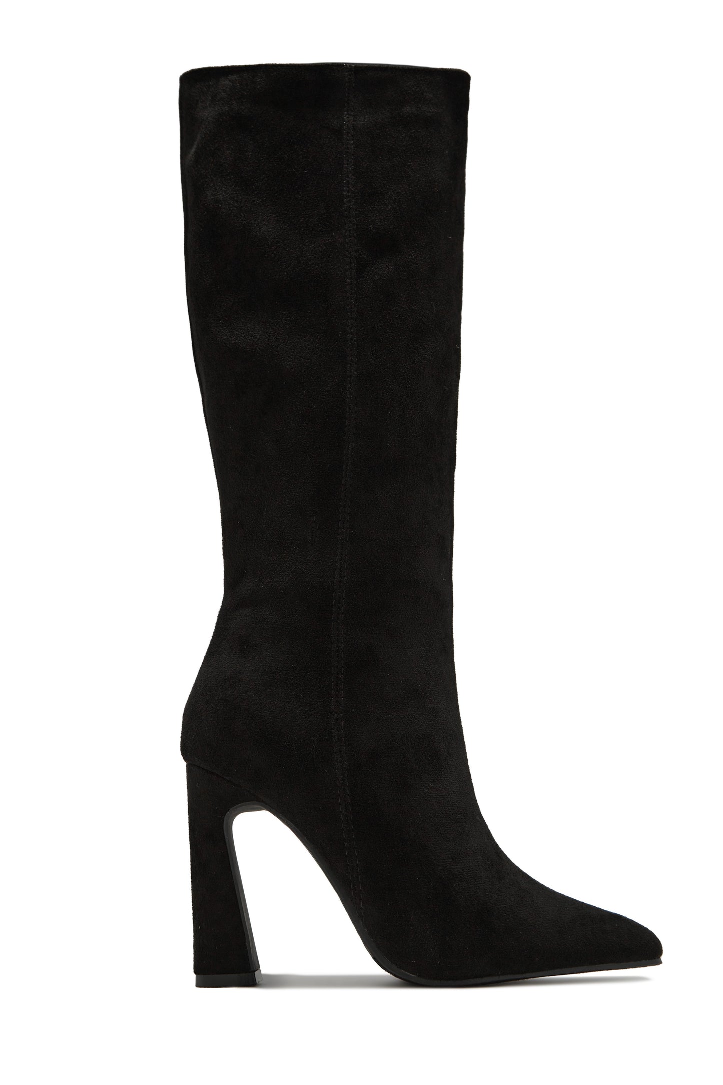 Stella Knee High Heel Boots - Black